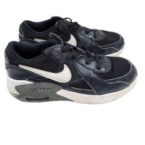 READ Nike Air Max Excee Sneakers Shoes Black White Gray Kids CD6892-001 Size 12C